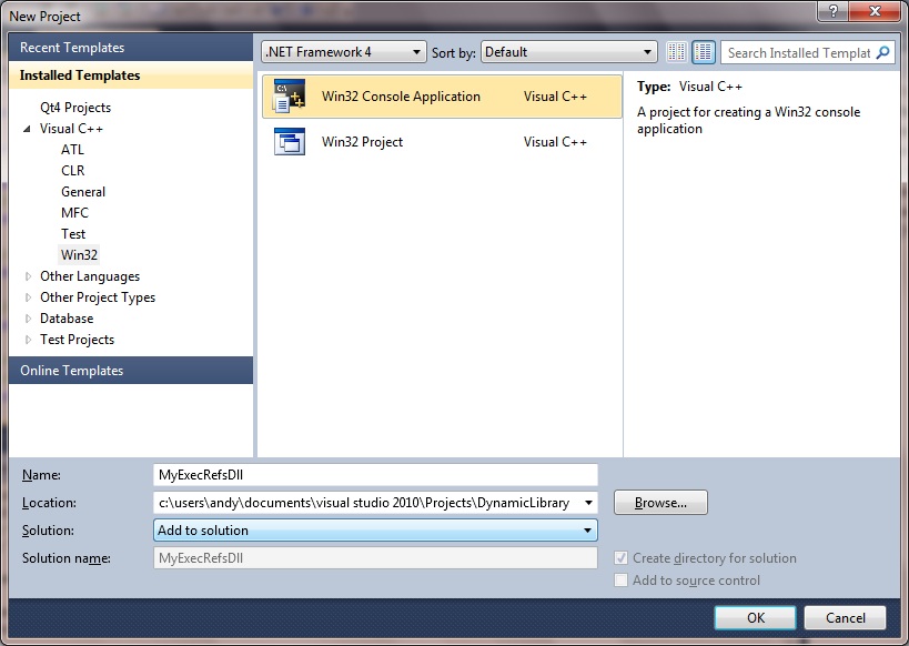 Visual Studio консольное приложение. Как открыть dll в Visual Studio. Install temp