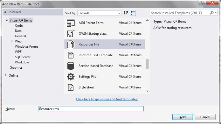 How to use resource files in your C# WPF project - technical-recipes.com